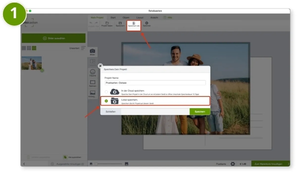 Projekt aus der Cloud wird heruntergeladen
