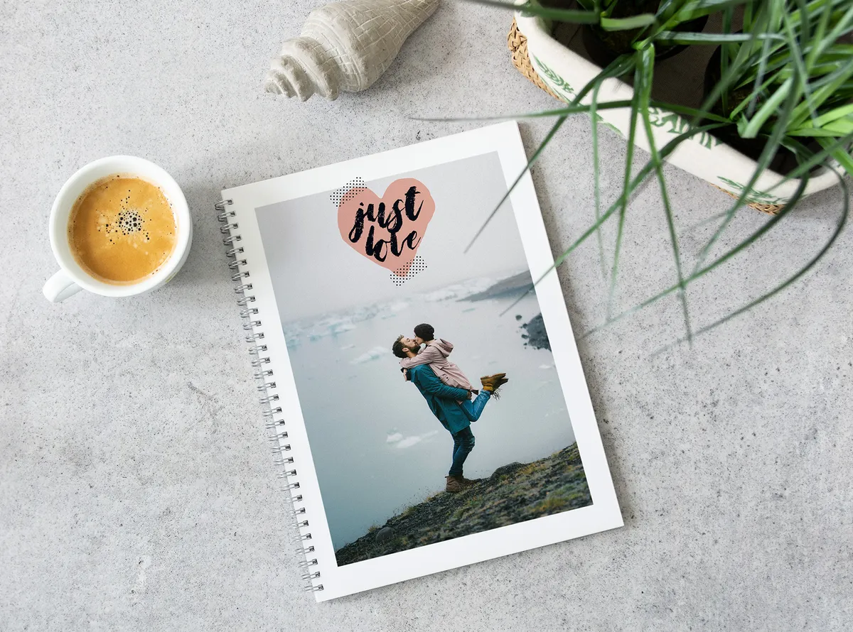 Fotobuch mit Spiralbindung - A4 hoch, Liebe