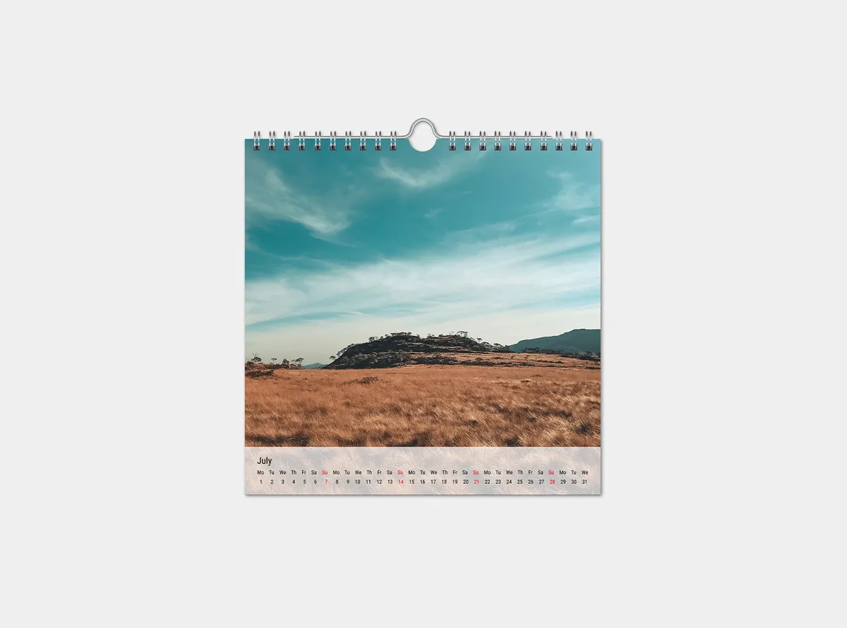 Quadratischer Wandkalender