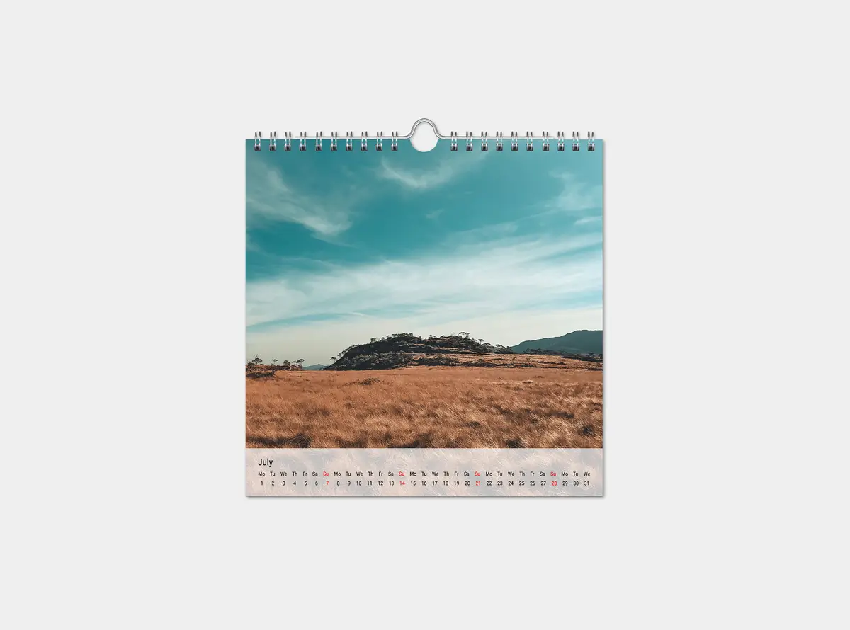 Quadratischer Wandkalender