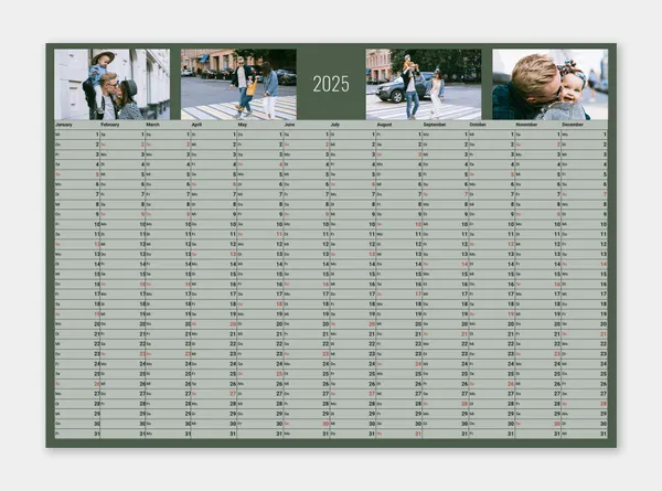 Jahresplaner A2 mit Foto online erstellen