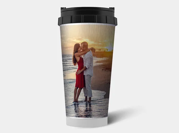 Thermobecher mit eigenem Foto online gestalten und bestellen