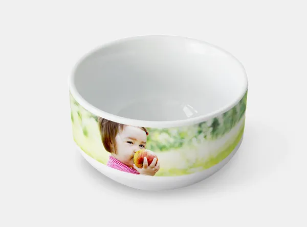 Individuelle Müslischale aus Keramik mit Fotodruck